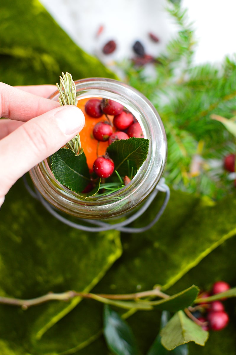 DIY Natural Christmas Potpourri In A Jar Get Green Be Well   Christmas Potpourri In A Jar Adding Natural Ingredients To Jar Copy 