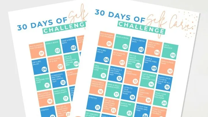 30 day self care bingo download